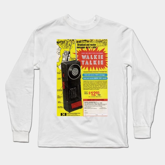 Vintage Walkie Talkie Ad Long Sleeve T-Shirt by Burnt Budz